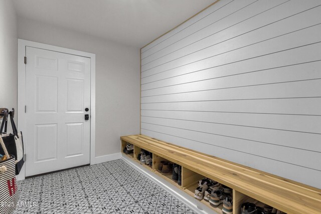 5112 E Cholla St, Scottsdale, AZ 85254 - mudroom with wooden walls and baseboards