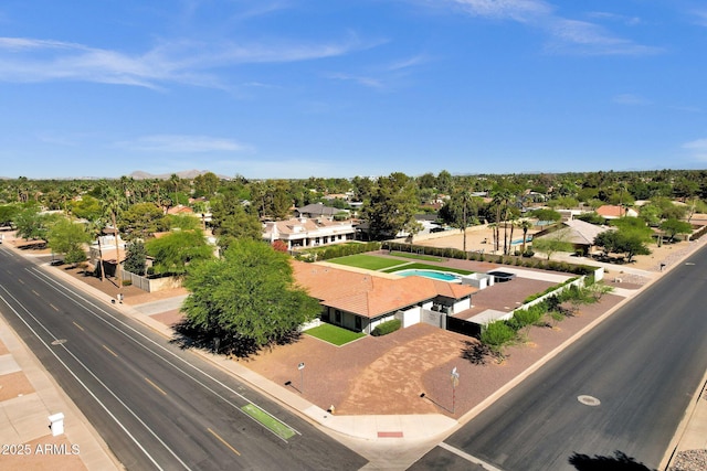 5112 E Cholla St, Scottsdale, AZ 85254 - aerial perspective of suburban area featuring a pool area