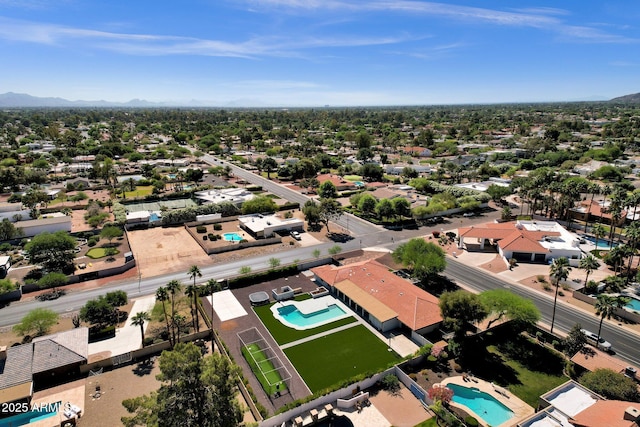 5112 E Cholla St, Scottsdale, AZ 85254 - aerial perspective of suburban area featuring a pool area