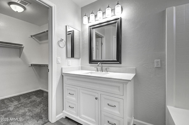 bathroom with vanity