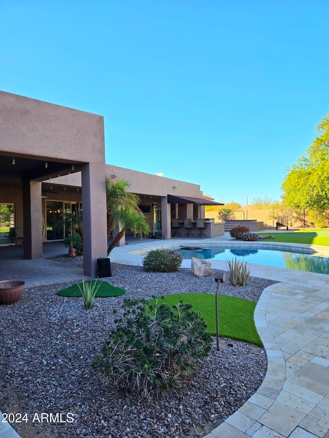 view of pool with a patio area