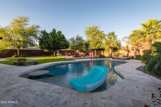 view of pool featuring a patio area