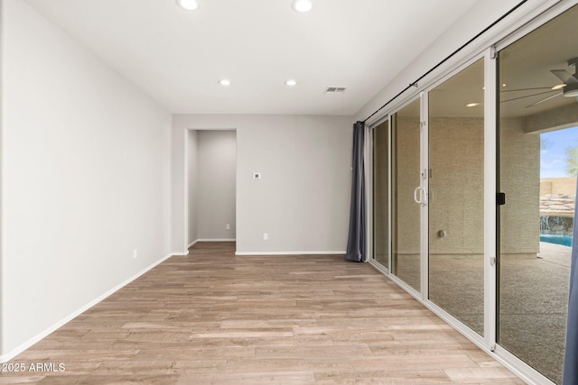 interior space featuring light hardwood / wood-style flooring