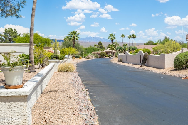 view of street featuring a mountain view