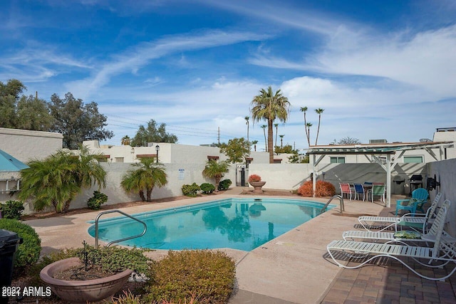 view of pool with a patio