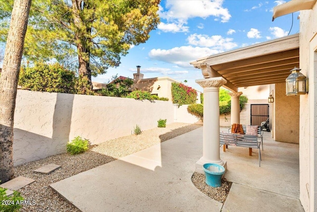 8638 E Paraiso Dr, Scottsdale, AZ 85255 - view of patio / terrace featuring a fenced backyard
