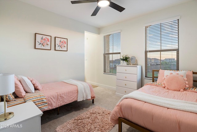 5661 S Dante, Mesa, AZ 85212 - carpeted bedroom featuring baseboards and a ceiling fan
