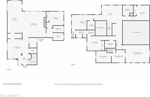 5661 S Dante, Mesa, AZ 85212 - room layout