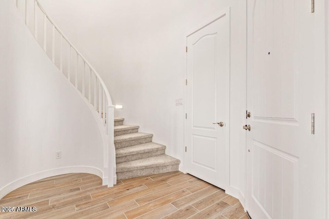 5661 S Dante, Mesa, AZ 85212 - foyer with light wood-style floors and stairway