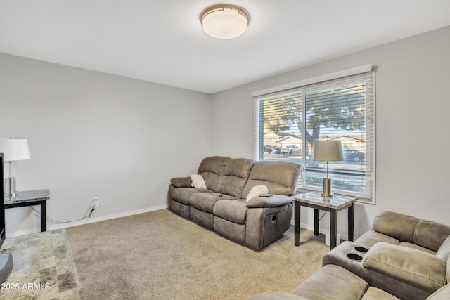 view of carpeted living room