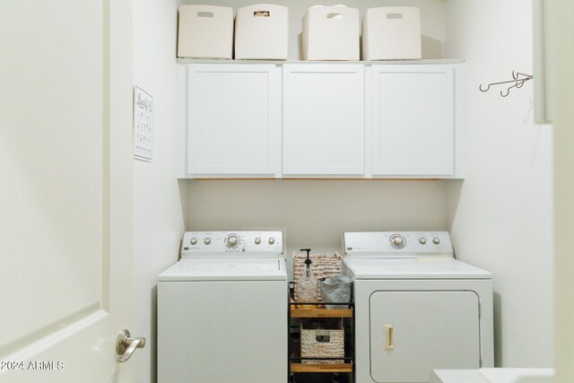 14344 W Hackamore Dr, Surprise, AZ 85387 - laundry room with separate washer and dryer and cabinet space