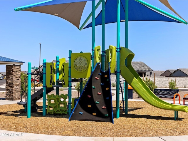 view of community jungle gym