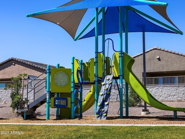 view of community jungle gym