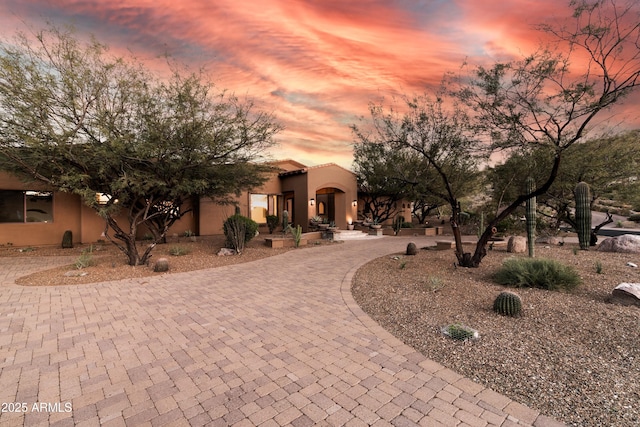 14760 E Paradise Dr, Fountain Hills, AZ 85268 - view of front of house with curved driveway and stucco siding