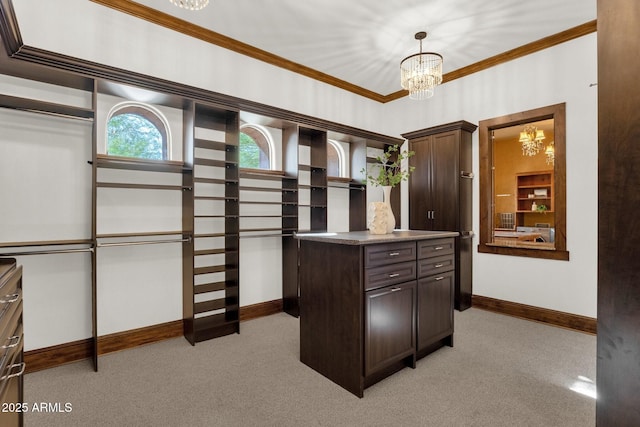 14760 E Paradise Dr, Fountain Hills, AZ 85268 - spacious closet featuring a chandelier and light carpet