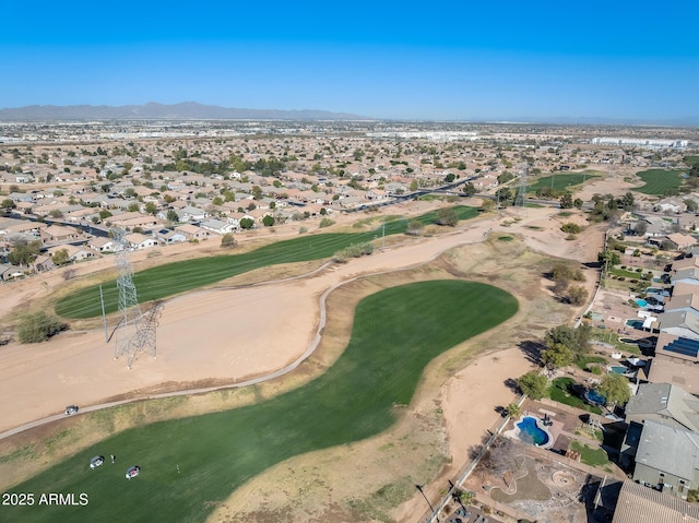 bird's eye view with a mountain view and a residential view