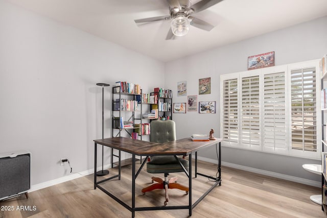 1925 W Olive Way, Chandler, AZ 85248 - office space with ceiling fan, wood finished floors, baseboards, and heating unit
