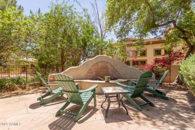 1925 W Olive Way, Chandler, AZ 85248 - view of patio / terrace with exterior fireplace