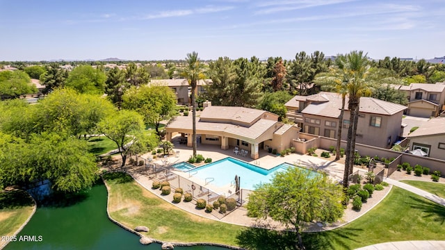 1925 W Olive Way, Chandler, AZ 85248 - aerial perspective of suburban area featuring a pool area