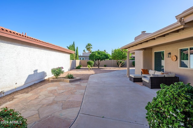 view of patio / terrace with an outdoor hangout area