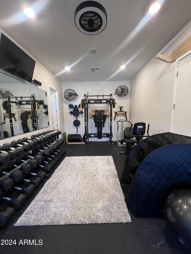 view of workout area