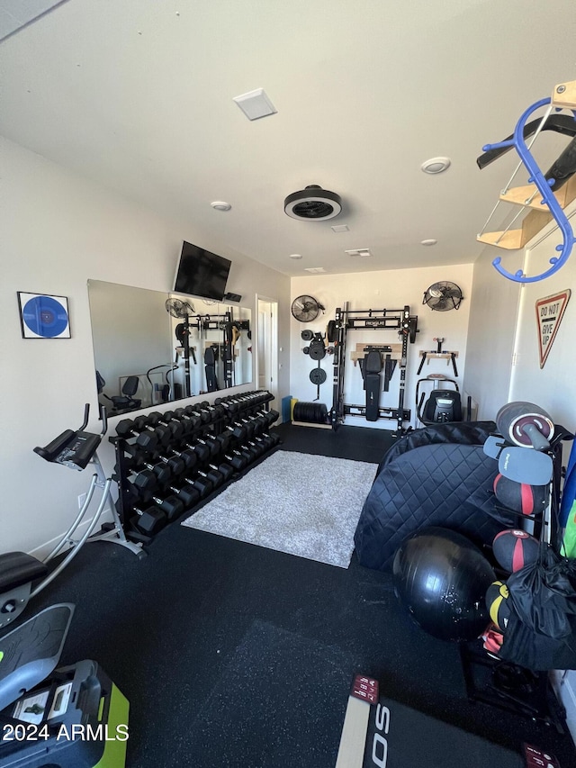 view of exercise room