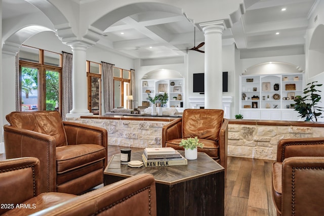 2527 E Beechnut Ct, Chandler, AZ 85249 - lobby with coffered ceiling, beam ceiling, and recessed lighting