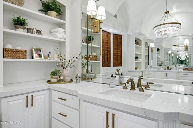 2527 E Beechnut Ct, Chandler, AZ 85249 - full bathroom featuring a chandelier and vanity