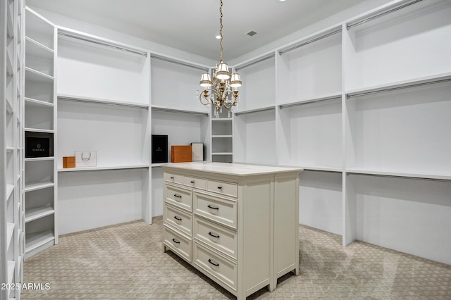 2527 E Beechnut Ct, Chandler, AZ 85249 - spacious closet featuring light carpet and a chandelier