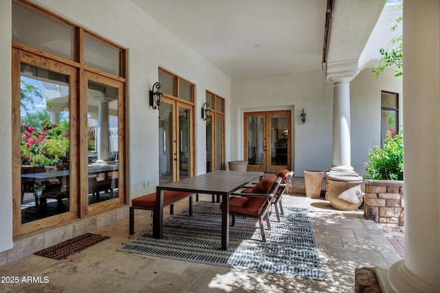 2527 E Beechnut Ct, Chandler, AZ 85249 - view of patio featuring french doors and outdoor dining space