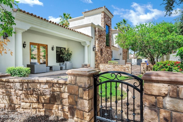 2527 E Beechnut Ct, Chandler, AZ 85249 - gate featuring french doors and fence
