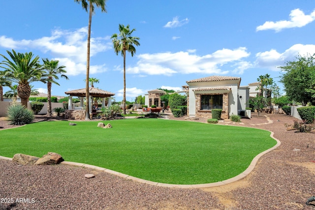 2527 E Beechnut Ct, Chandler, AZ 85249 - view of yard featuring a gazebo and central AC unit