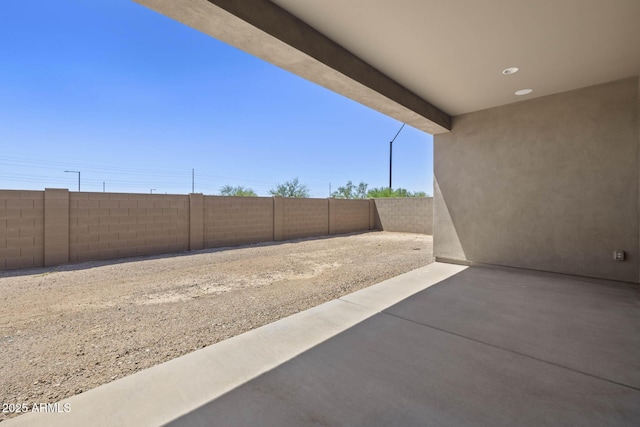 view of patio / terrace with a fenced backyard