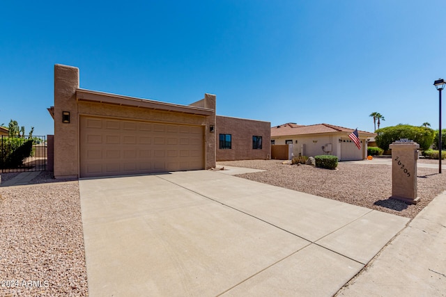 view of front facade with a garage