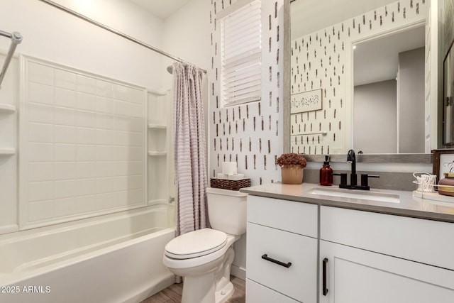 9624 E Thunderbolt Ave, Mesa, AZ 85212 - full bathroom with vanity, wood finished floors, and shower / bath combo