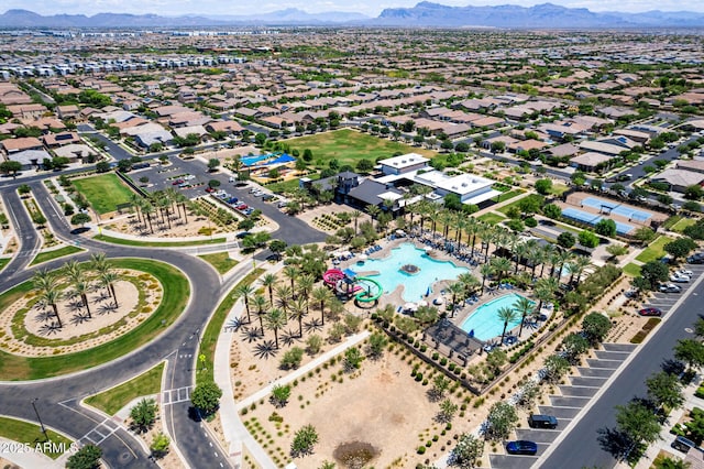 9624 E Thunderbolt Ave, Mesa, AZ 85212 - drone / aerial view of a pool and mountains