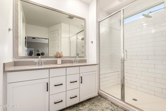 9624 E Thunderbolt Ave, Mesa, AZ 85212 - full bathroom featuring a stall shower and double vanity