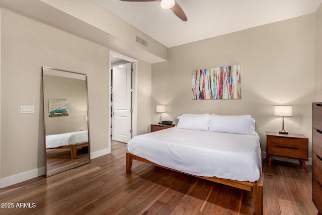3131 N Central Ave Unit 3004, Phoenix, AZ 85012 - bedroom featuring wood finished floors and a ceiling fan