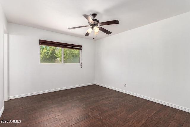 3644 W Maryland Ave, Phoenix, AZ 85019 - unfurnished room with ceiling fan, dark wood finished floors, and baseboards