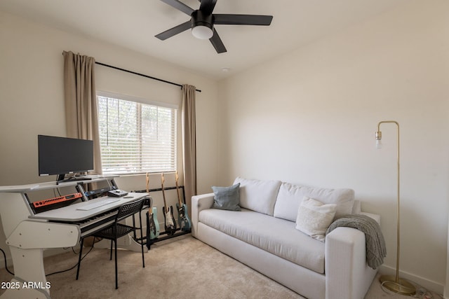 948 E Wiley Way, Casa Grande, AZ 85122 - home office featuring ceiling fan and carpet floors