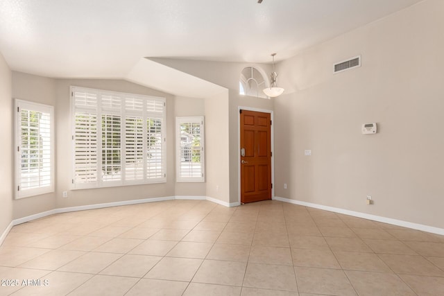 1379 E Butler Cir, Chandler, AZ 85225 - entryway with light tile patterned flooring and lofted ceiling