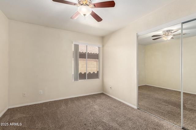 1379 E Butler Cir, Chandler, AZ 85225 - unfurnished bedroom with carpet floors, a closet, and ceiling fan
