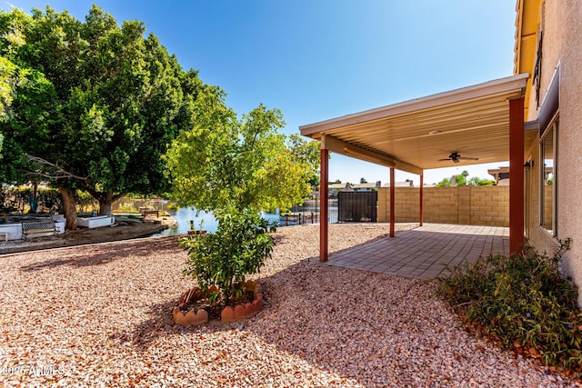 1379 E Butler Cir, Chandler, AZ 85225 - view of yard with ceiling fan and a patio