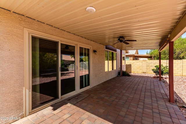 1379 E Butler Cir, Chandler, AZ 85225 - view of patio / terrace featuring ceiling fan