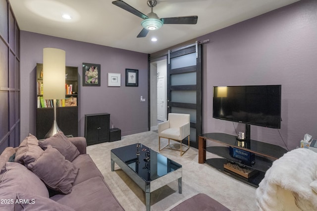 8447 W Tether Trl, Peoria, AZ 85383 - living room with ceiling fan and recessed lighting