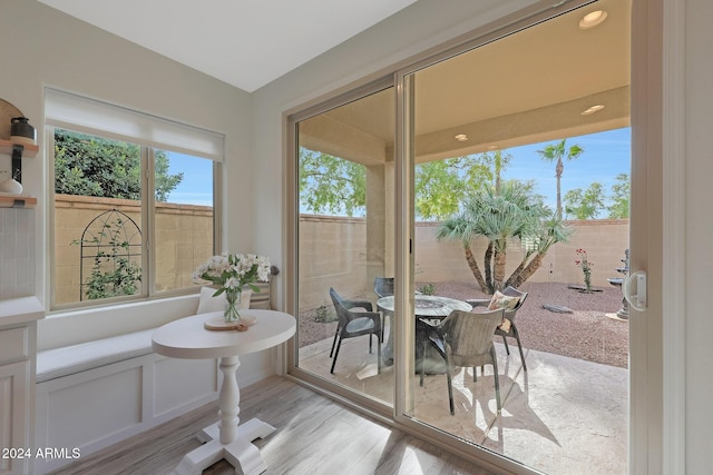 view of sunroom