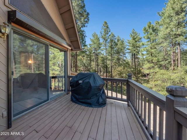 5130 Juniper Loop, Pine, AZ 85544 - wooden deck with grilling area