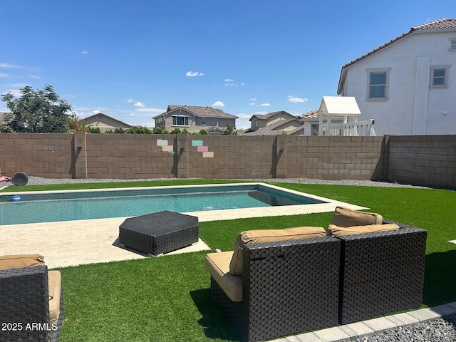 23644 S 209th Pl, Queen Creek, AZ 85142 - view of pool featuring a fenced backyard, a patio area, and a residential view