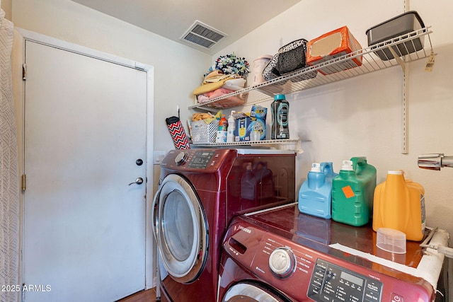 3408 W Carol Ave, Phoenix, AZ 85051 - clothes washing area with visible vents, laundry area, and washer and dryer