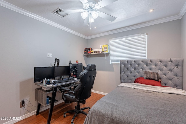 3408 W Carol Ave, Phoenix, AZ 85051 - bedroom featuring crown molding, baseboards, and wood finished floors